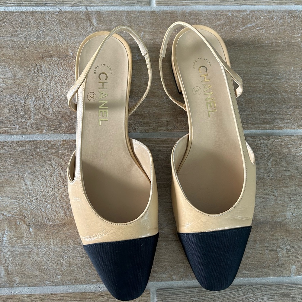 Worn Once Chanel Slingback Size 40